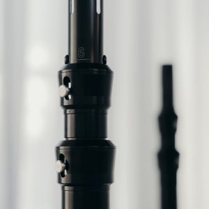 2025mdrdrape 19 - Black Push Up Pole 1.8m-4.3m & Base Plate